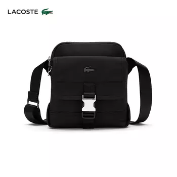 Сумка мужская Lacoste из крокодиловой кожи, черный
