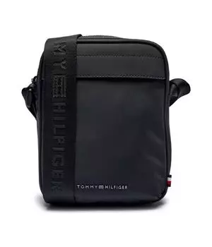 Сумка мужская Tommy Hilfiger через плечо текстильная, черный