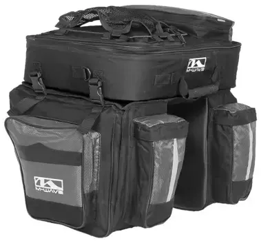 Сумка на багажник M-Wave "Amsterdam Triple", черный