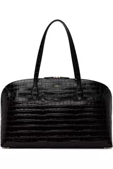 Сумка на каждый день с тиснением под крокодила Toteme, коричневый