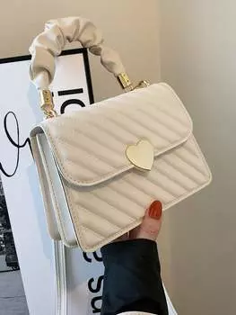 Сумка на кнопках, бежевый