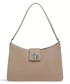 Сумка на плечо 1927 M из зерненой кожи Furla, коричневый