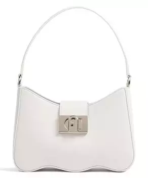 Сумка на плечо 1927 S из мелкозернистой кожи Furla, белый