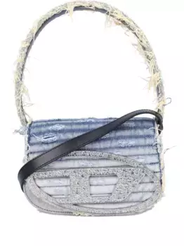 Сумка на плечо 1DR из денима с кристаллами DIESEL, синий