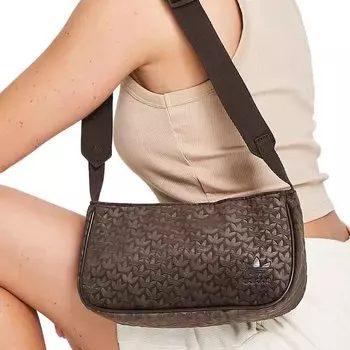 Сумка на плечо Adidas Originals Trefoil, коричневый