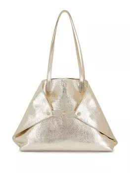 Сумка на плечо Ai с эффектом металлик Akris, золотистый