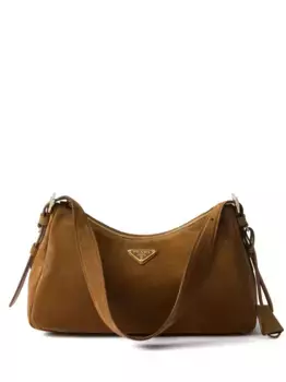 Сумка на плечо Aime среднего размера Prada, коричневый