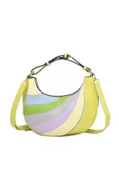 Сумка на плечо Arco в форме полумесяца с радужным узором Fontanella Fashion, желтый