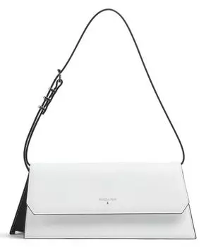 Сумка на плечо Astral из мелкозернистой телячьей кожи. Patrizia Pepe, белый