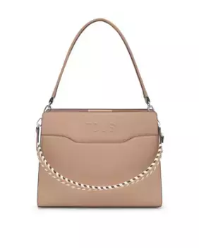 Сумка на плечо Audree Saffiano среднего размера многопозиционная Tous, цвет Topo