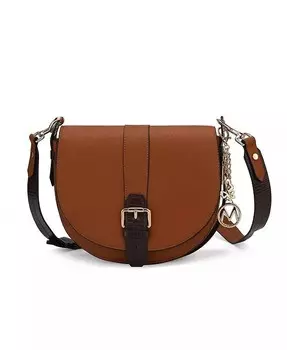 Сумка на плечо Ayla в стиле колор-блок со змеиным тиснением от Mia K Mkf Collection, бежевый