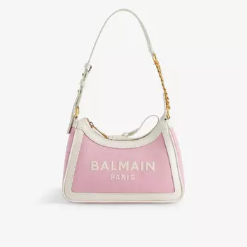 Сумка на плечо b-army из хлопкового холста Balmain, розовый