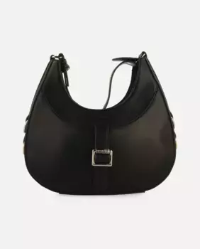 Сумка на плечо багет на молнии черного цвета Gioseppo, чёрный