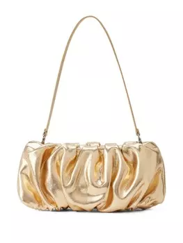 Сумка на плечо Bean с эффектом металлик STAUD, золотой