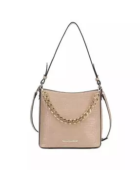 Сумка на плечо Bizzy с тиснением под крокодила Mkf Collection, бежевый