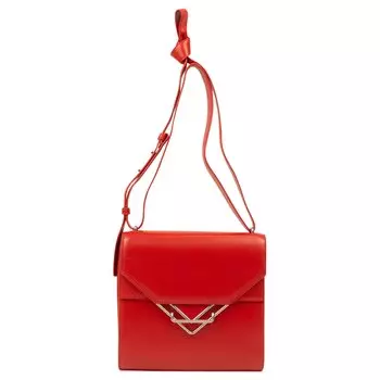 Сумка на плечо Bottega Veneta Chili с зажимом, красная