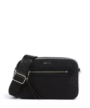 Сумка на плечо bryant из мелкозернистой яловой кожи, полиэстера Dkny, черный