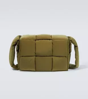 Сумка на плечо Candy Padded Tech Cassette Bottega Veneta, зеленый