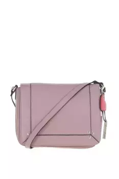 Сумка на плечо "Цанта" с клапаном из натуральной кожи Ashwood Leather, розовый