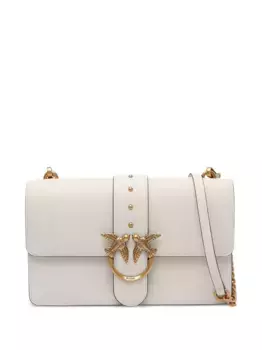Сумка на плечо Classic Love One Simply с заклепками PINKO, белый