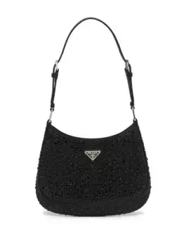 Сумка на плечо Cleo с кристаллами Prada, черный
