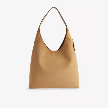 Сумка на плечо Coach Brooklyn 28 из замши большая, желтый