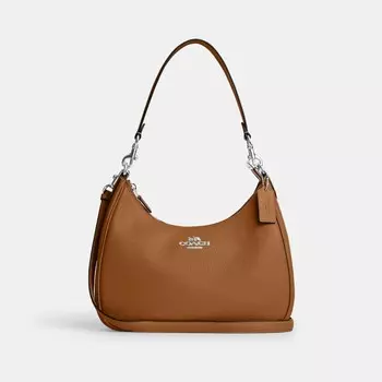 Сумка на плечо COACH Teri Hobo, цвет Silver/Light Saddle