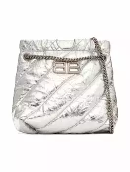 Сумка на плечо Crush XS Balenciaga, серебристый