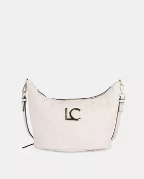 Сумка на плечо цвета экрю с гравировкой монограммы Lola Casademunt