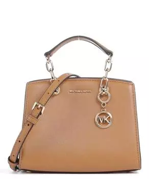 Сумка на плечо Cynthia из мелкозернистой яловой кожи Michael Kors, коричневый