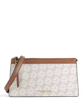 Сумка на плечо Empire из парусины, мелкозернистой кожи Michael Kors, белый