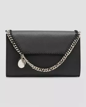 Сумка на плечо Falabella с цепочкой и клапаном Stella McCartney, цвет Black