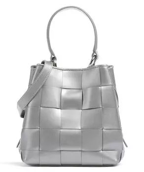 Сумка на плечо Florence Chiara из мелкозернистой кожи Nnoo, серебряный