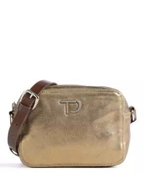 Сумка на плечо Goldmarktplatz 4 из зерненой кожи Taschendieb Wien, желтый