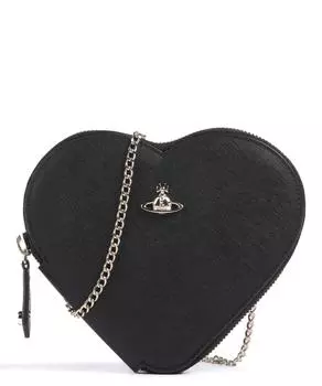 Сумка на плечо Heart из мелкозернистой яловой кожи Vivienne Westwood, черный