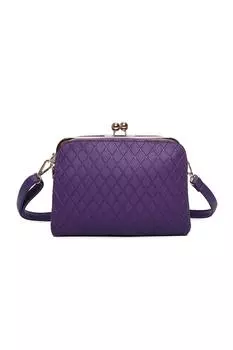 Сумка на плечо Hira из искусственной кожи с ромбовидным узором Fontanella Fashion, фиолетовый