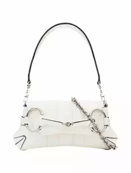 Сумка на плечо Horsebit Chain Gucci, белый