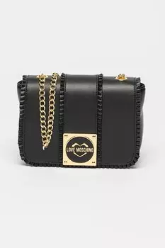 Сумка на плечо из экокожи на цепочке Love Moschino, желтый