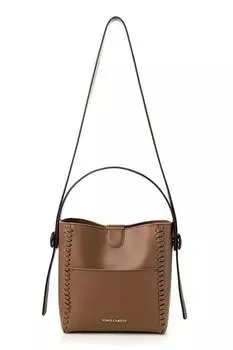 Сумка на плечо из экокожи на цепочке Vince Camuto, коричневый