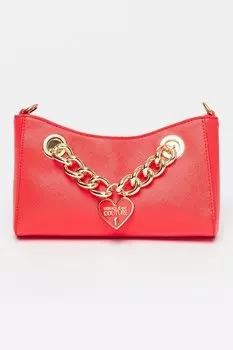 Сумка на плечо из экокожи на цепочке Versace Jeans Couture, красный