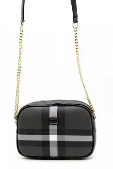 Сумка на плечо из экокожи на цепочке Silver&Polo, черный