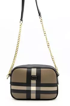 Сумка на плечо из экокожи на цепочке Silver&Polo, черный