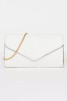 Сумка на плечо из экокожи с клапаном Francesca Rossi, белый