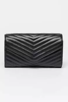 Сумка на плечо из экокожи с клапаном Francesca Rossi, черный