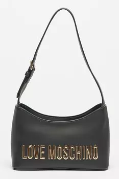 Сумка на плечо из экокожи с логотипом Love Moschino, черный