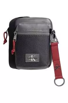 Сумка на плечо из экокожи с тиснением Calvin Klein Jeans, серый