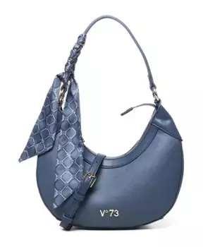 Сумка на плечо из экокожи в форме полумесяца V73, синий