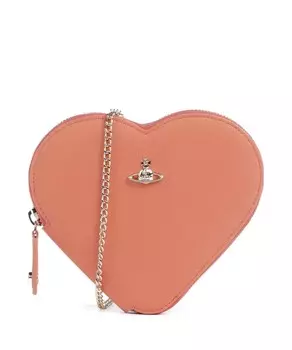 Сумка на плечо из биозеленой кожи saffiano с сердечком из искусственной кожи Vivienne Westwood, бежевый