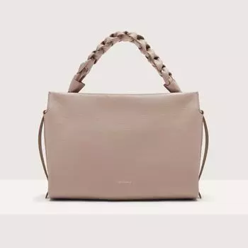 Сумка на плечо из блестящей кожи с тиснением козы Coccinelle BOHEME SHINY GOAT MEDIUM, розовый