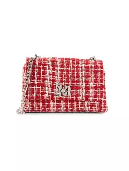 Сумка на плечо из букле-твида Badgley Mischka, красный
